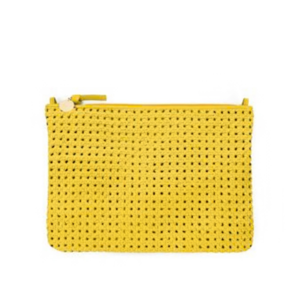 Clare V. - Flat Clutch w/Tabs in Dandelion Rattan